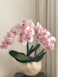 Blush pink artificial orchid arrangement with three stems by FAUX Dubai